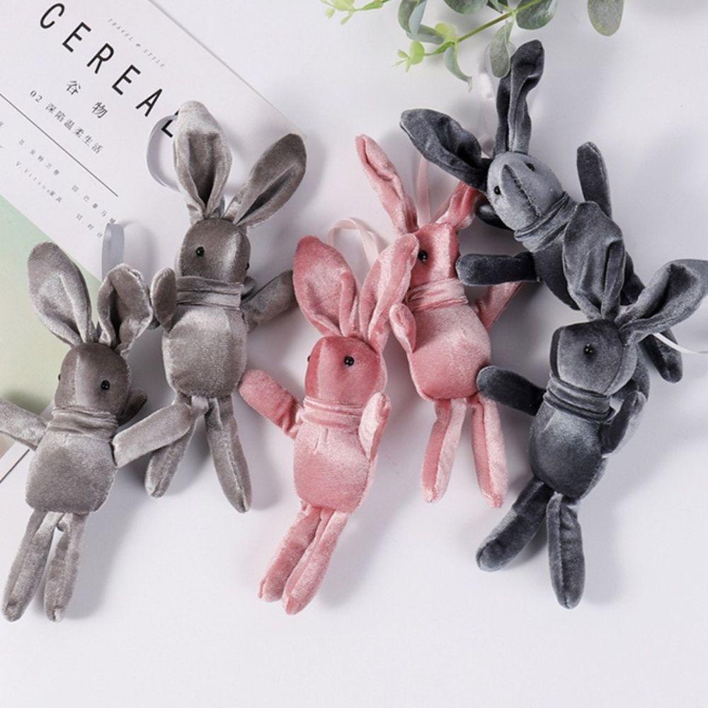 Móc Khóa Hình Thỏ Bông Dễ Thương Bằng Cotton