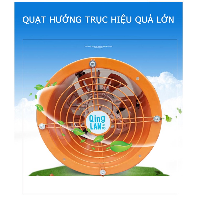 Quạt thông gió đồng trục chuyên dụng nhà bếp, kho, xưởng kích thước 8inch, 10inch, 12inch, 14inch,, 16inch - KhaliK
