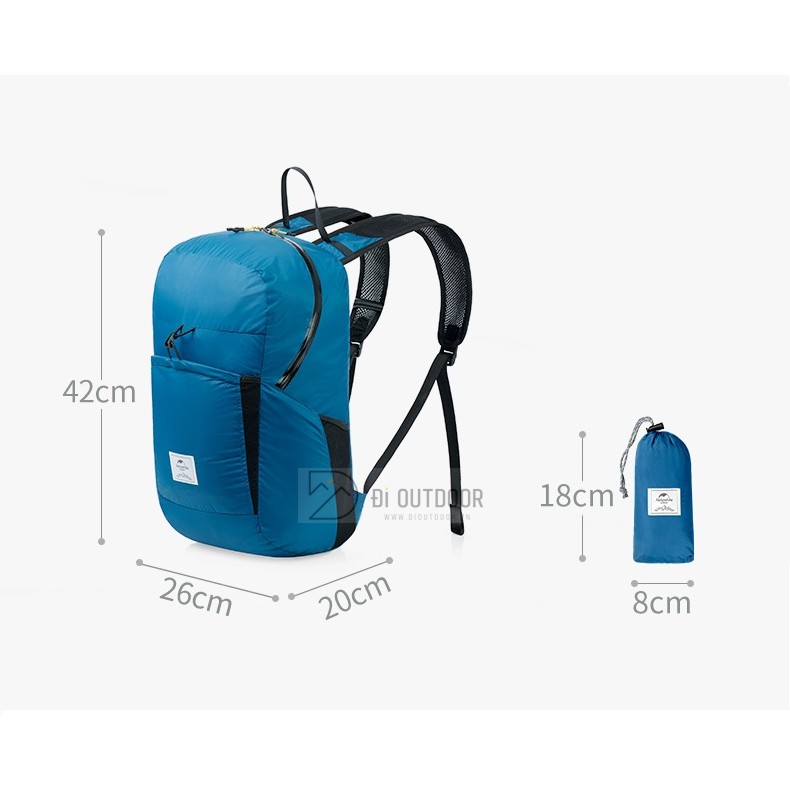 Balo du lịch xếp gọn siêu nhẹ Naturehike 25L