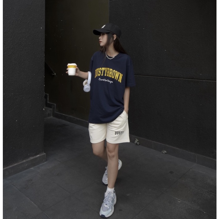 Áo Thun Unisex Form rông OLD Dusty Worldwide XANH ĐEN 100% Cotton 250gsm Local Brand Chính Hãng