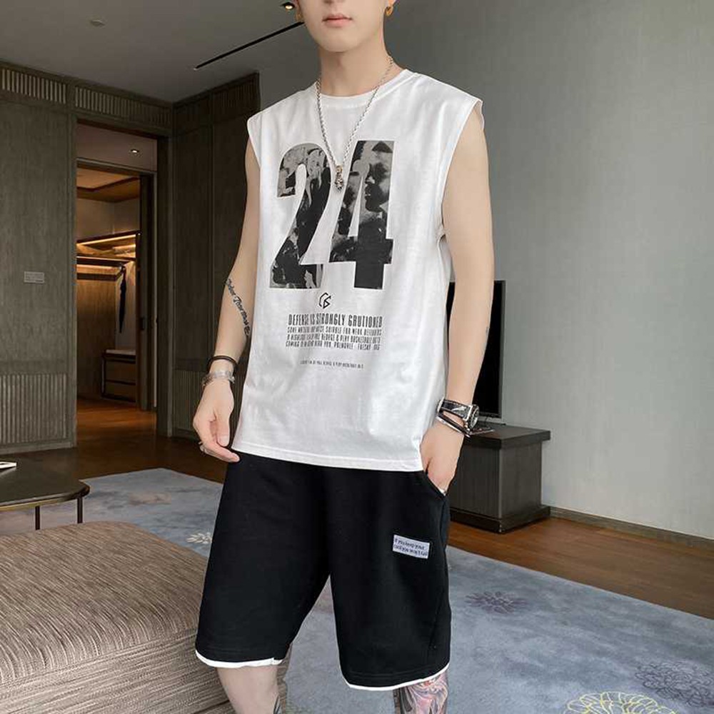 Bộ Đồ Thun Nam 24 Áo 3 Lỗ Khoét Nách Cổ Tròn Quần Short Đùi Thể Thao Có Túi ZENKODLMEN 90000160 | BigBuy360 - bigbuy360.vn