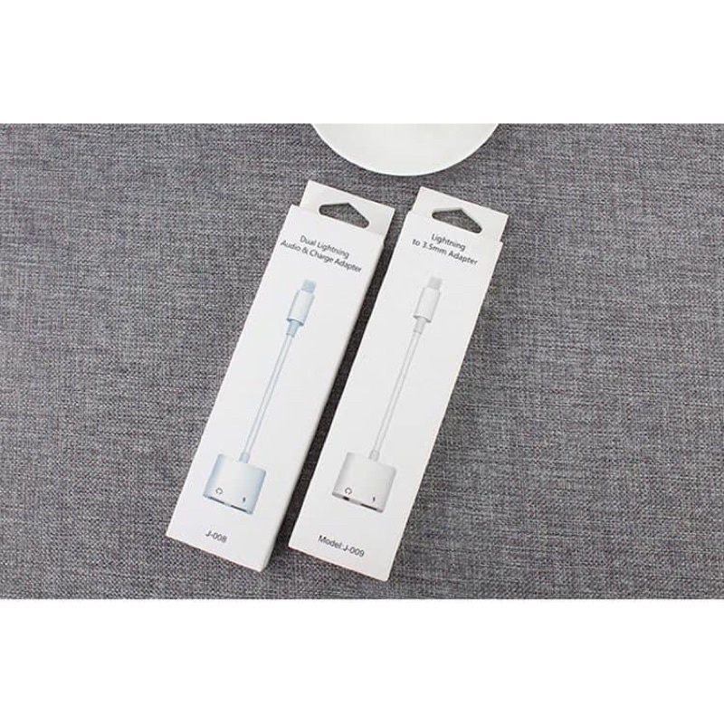 Jack chia cổng IPthành cổng sạc + Cổng tai nghe 3.5mm,jack chuyển đổi chân sạc