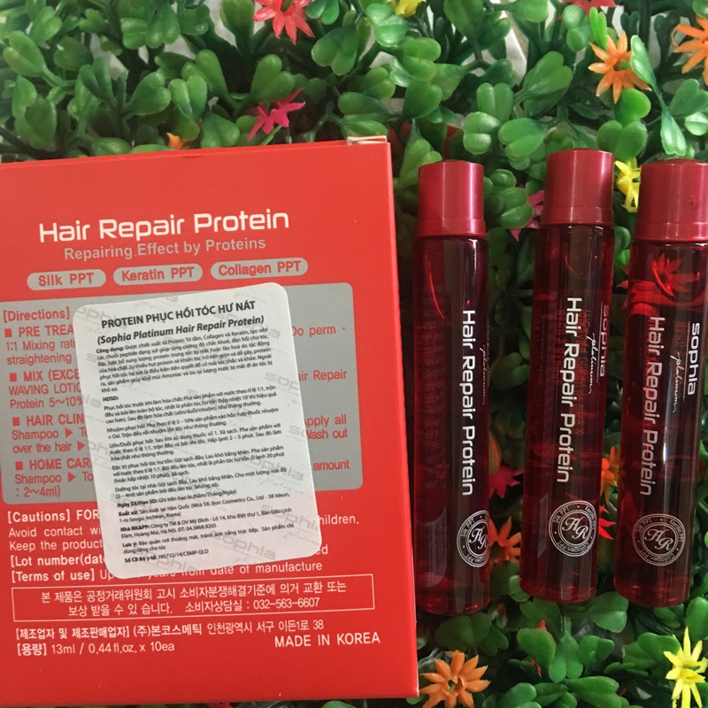 HAIR SOPHIA PROTEIN REPAIR PHỤC HỒI TÓC HƯ NÁT 13ML X 10 ỐNG