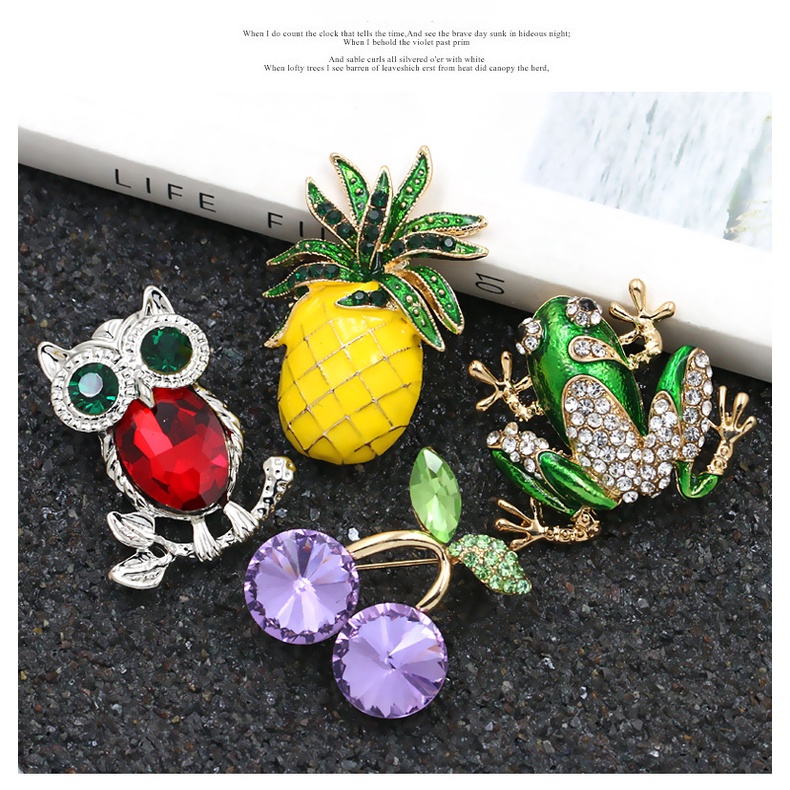 Ghim Cài Áo Hình Trái Cây Dễ Thương Cho Nữ