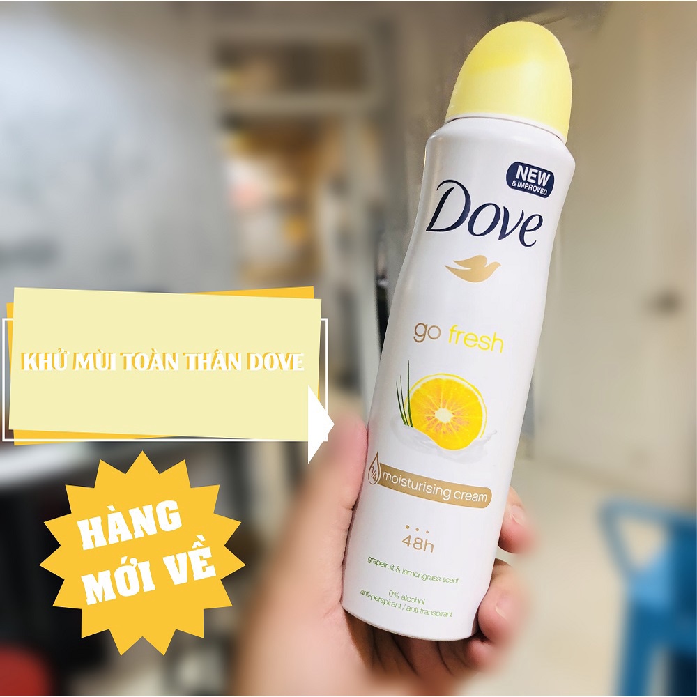 [Chuẩn Auth] Xịt ngăn mùi toàn thân Dove Moisturising 48h 150ml