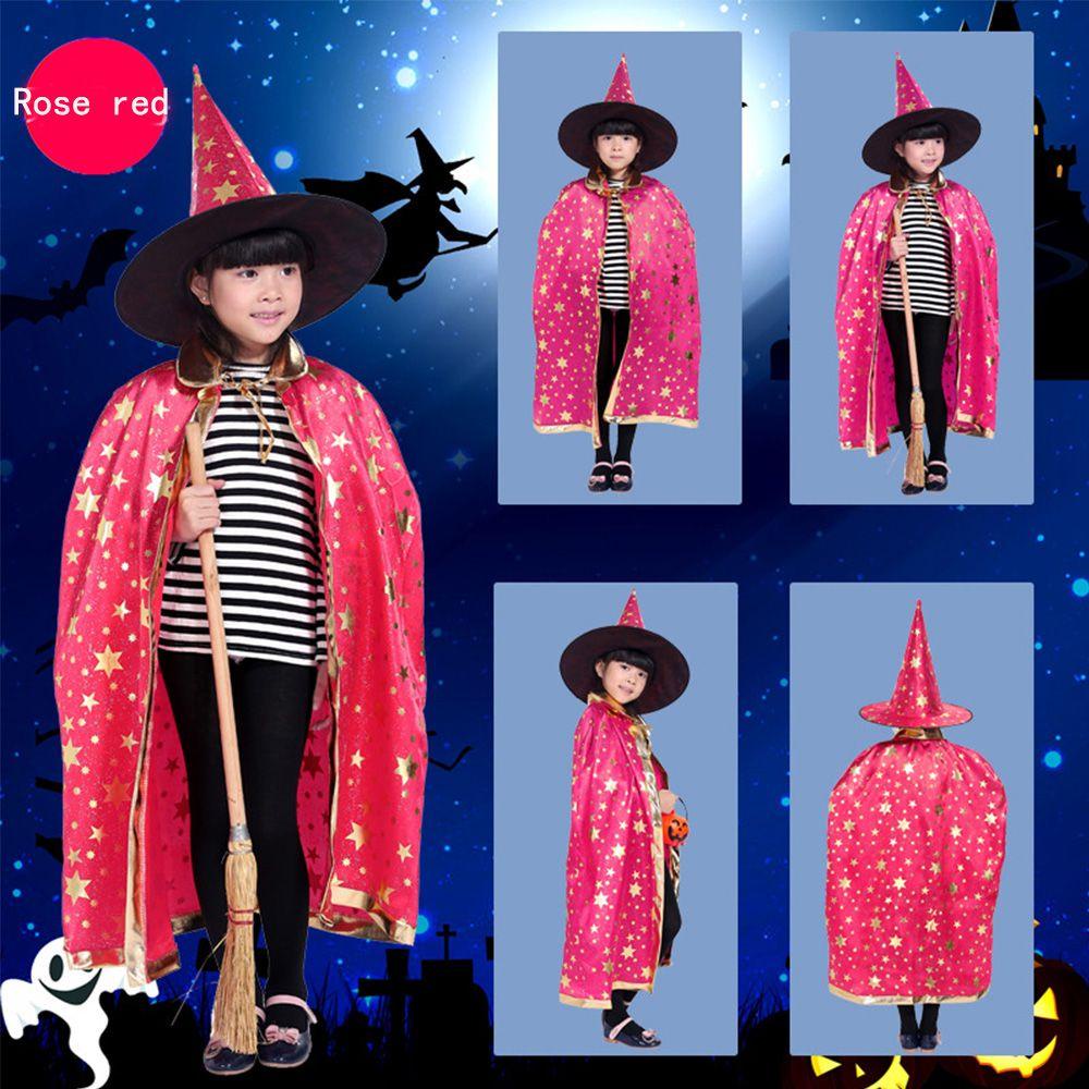 QQMALL Áo Choàng Hóa Trang Phù Thủy Kèm Nón Cho Bé