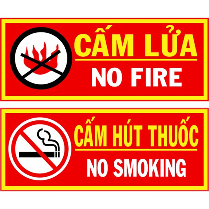 Bảng cấm lửa cấm thuốc