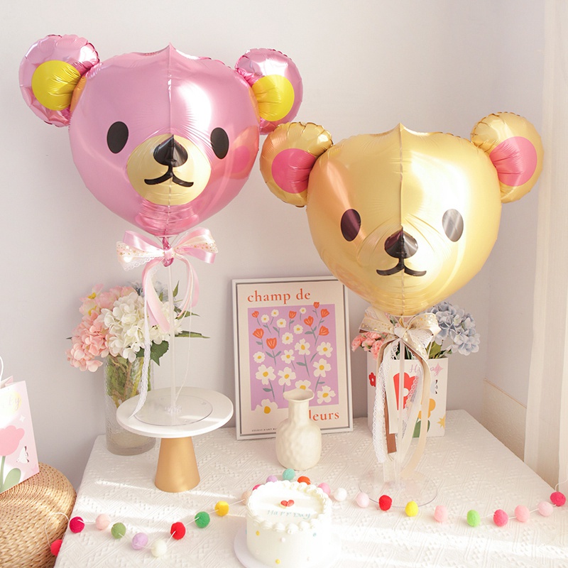Bong Bóng Nhôm Hình Gấu Nhiều Kiểu Trang Trí Tiệc Sinh Nhật