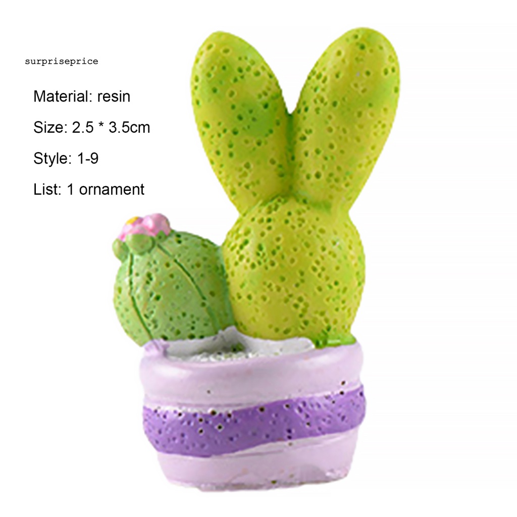 Chậu Cây Xương Rồng Giả Mini Bằng Nhựa Resin Dùng Trang Trí Nhà Cửa