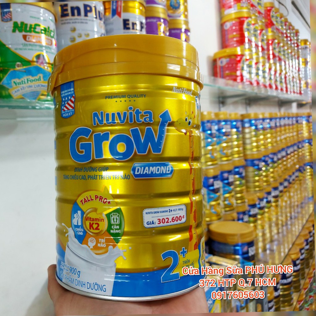 Sữa Nuvita Grow Diamond lon 900gam