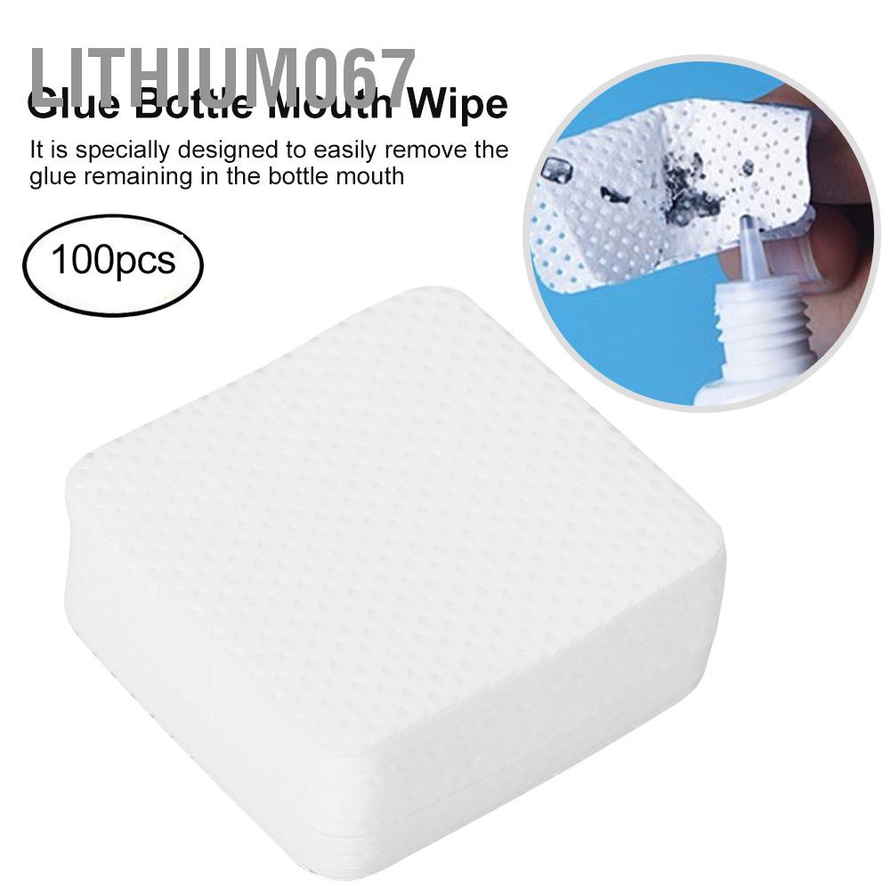 [Hàng mới về] 100 Bông tẩy lau sạch miệng chai chất liệu cotton Lithium067