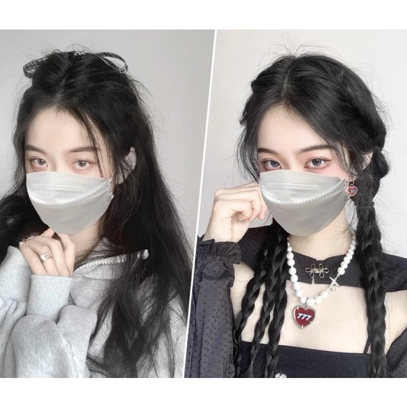 Tóc giả tết hình con rết nhiều màu size 45cm - Khanturban.vn