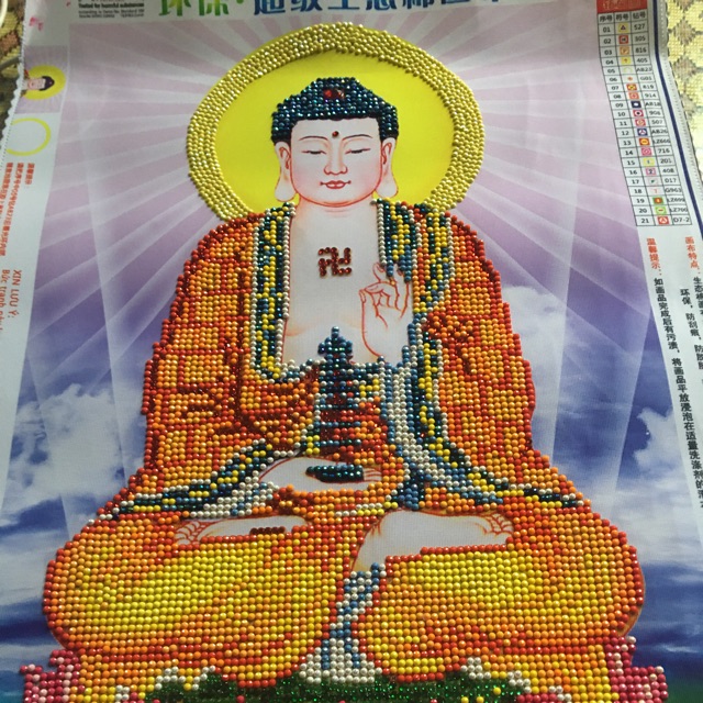Tranh phật dược sư đã đính đá