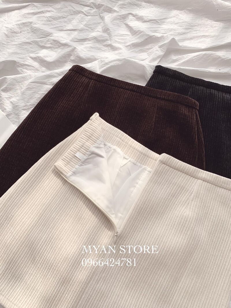 Chân váy chữ A nhung tăm V122001 | BigBuy360 - bigbuy360.vn