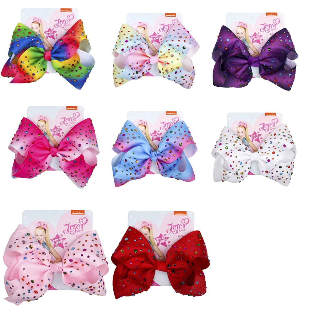 Jojo siwa 8in nơ cỡ lớn mũ nón trẻ em