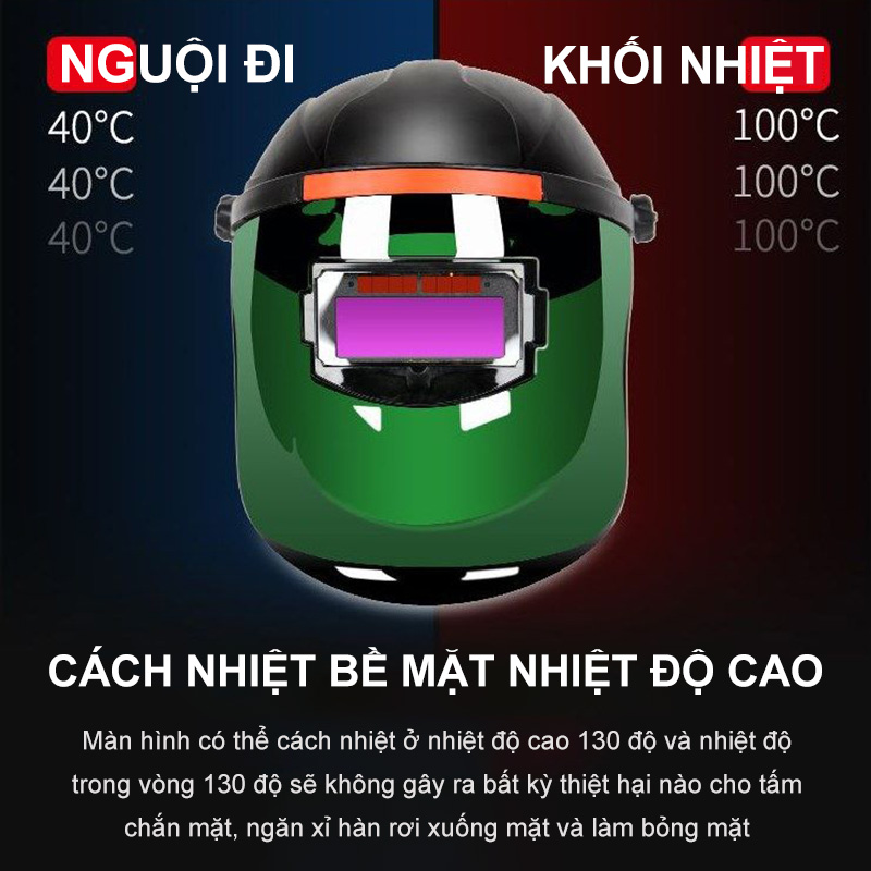 Mặt nạ hàn điện tử bằng nhựa độ cảm biến cao - Kính hàn điện tử tự động tối khi hàn- mo hàn điện tử [NBPCBGHM]