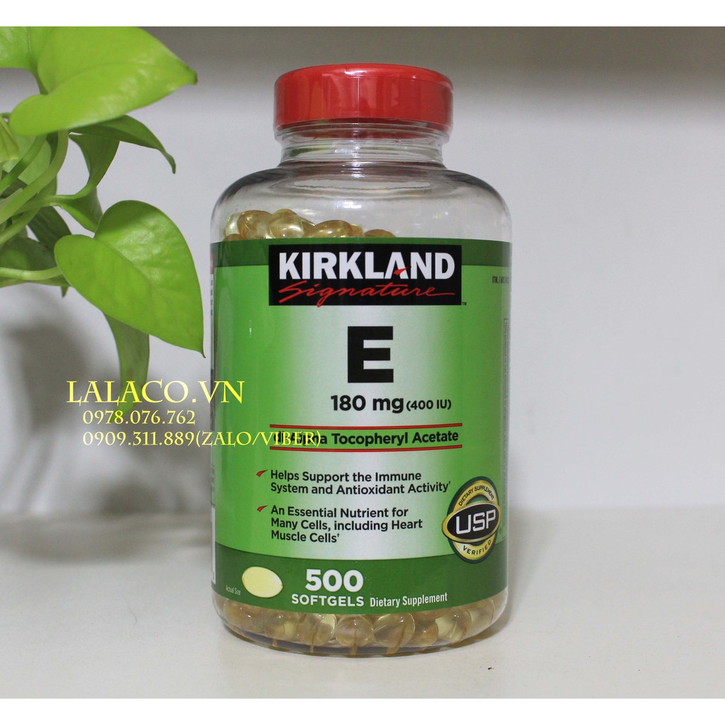  Viên uống đẹp da Vitamin E 400 IU 500 Viên Kirkland Của Mỹ