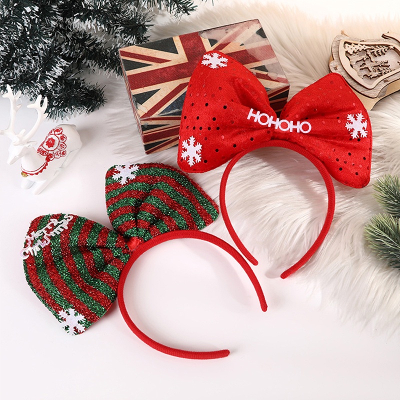 Flgo Băng Đô Nơ Phong Cách Giáng Sinh Cho Nữ