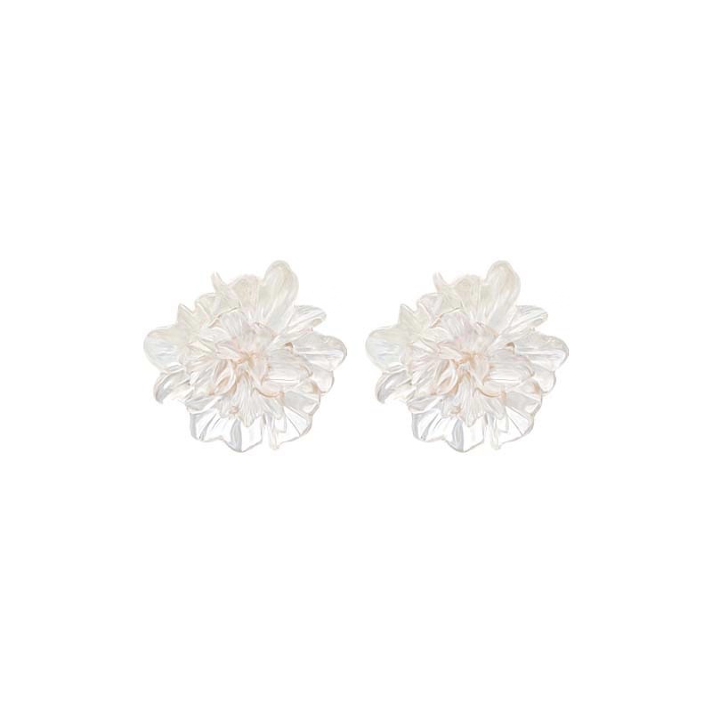 Khuyên tai hình bông hoa đính đá pha lê phong cách vintage