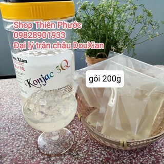 Thạch Trân châu trắng 3Q giòn giòn bình 2,5kg làm trà sữa trân châu