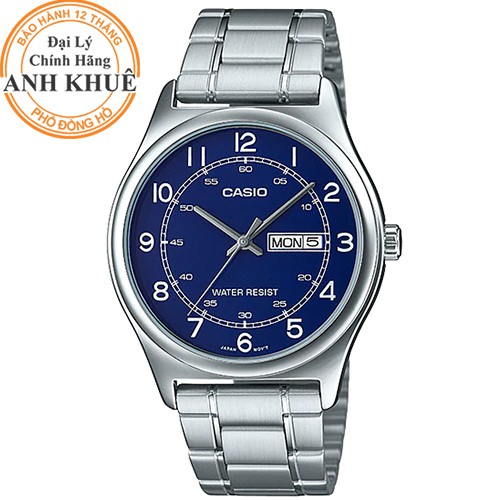 Đồng hồ nam dây kim loại chính hãng Casio Anh Khuê MTP-V006D-2BUDF