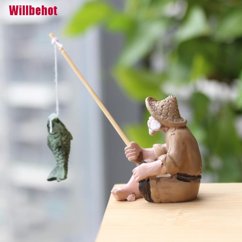 Mô Hình Tượng Câu Cá Bằng Nhựa resin Trang Trí Sân Vườn