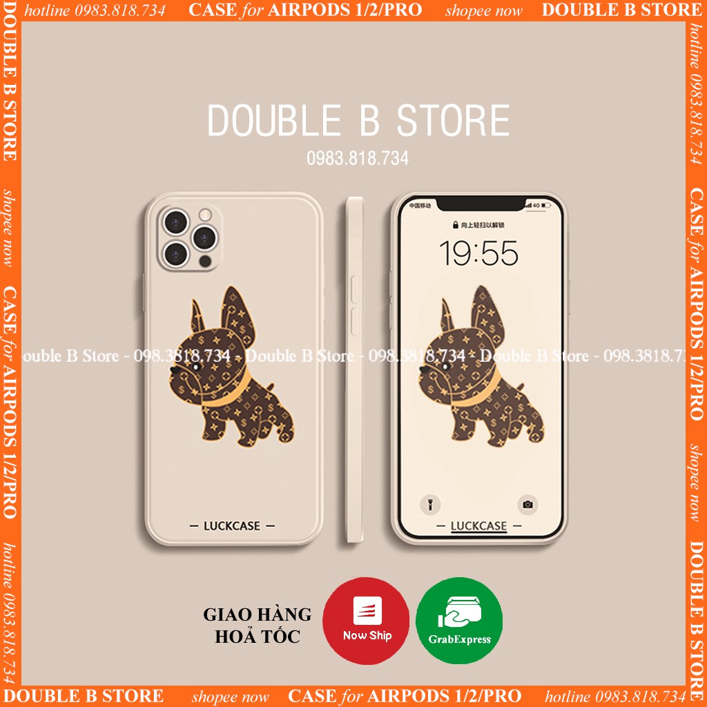 Ốp silcone dẻo 6PLUS đến 12 PRO MAX - Bull dog mẫu mới siêu ngầu - Siêu thời trang