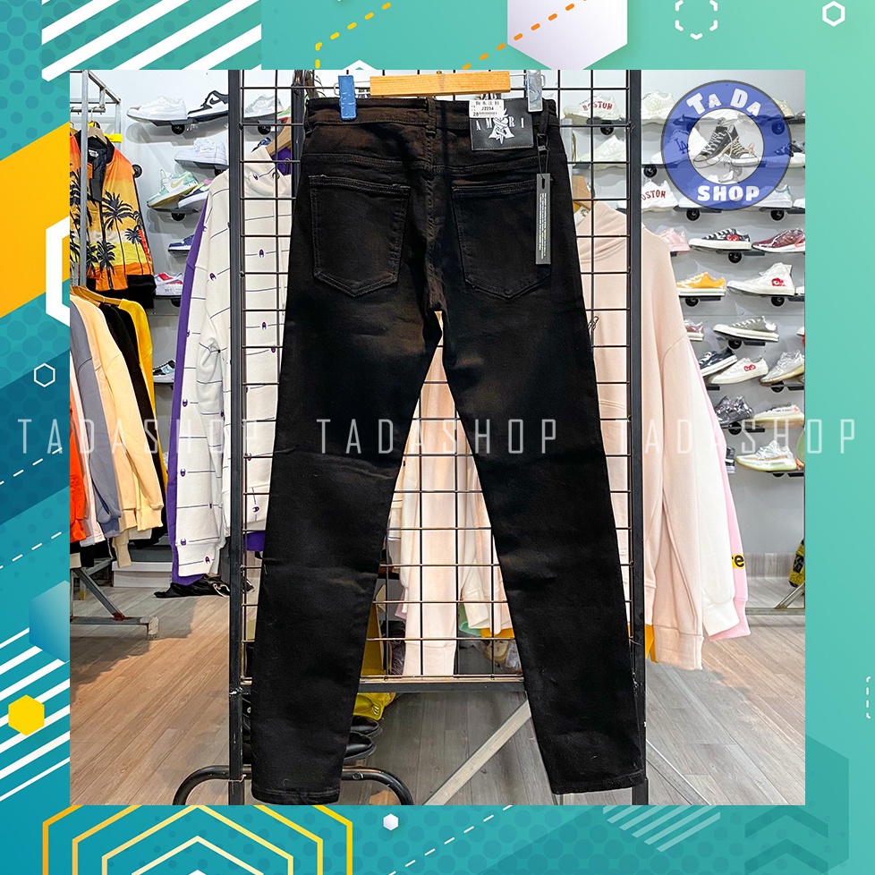 Quần jeans đen trơn Quảng Châu chuẩn đẹp loại 1 full tag mác