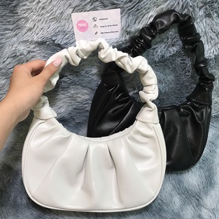 Túi Kẹp Nách Nữ Quai Nhúm Da Mềm Mại 2 Màu Trắng Đen Xu Hướng Thời Trang 2021 Tuxas Store