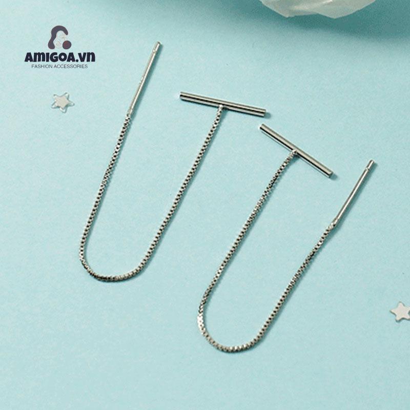 Bông Tai Dáng Dài Thiết Kế Đơn Giản Thời Trang