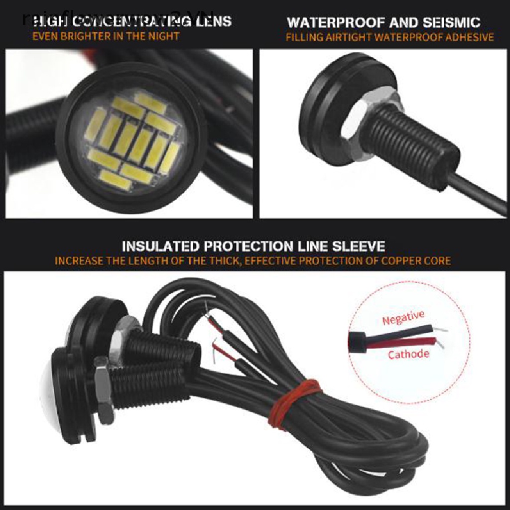 Bộ 2 Đèn LED DRL DC 12V 5W Ánh Sáng Trắng Chuyên Dụng Cho Xe Hơi