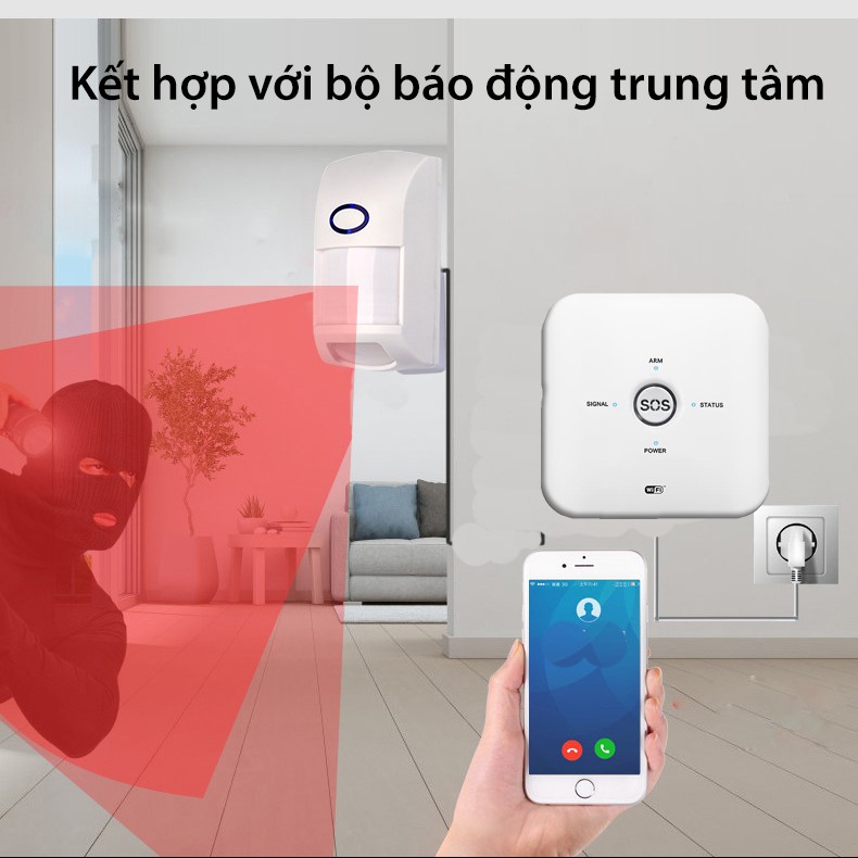 Cảm Biến Báo Động Hồng Ngoại Kép Chống Vật Nuôi trong nhà phát sóng 433Mhz