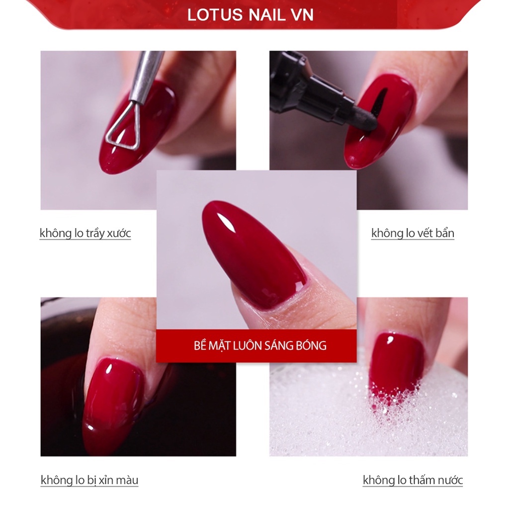 Base, top, cứng móng, kiềm dầu, liên kết bột, phá gel nhanh, gel giọt sương, kem mềm da, dưỡng viền Lotus chính hãng