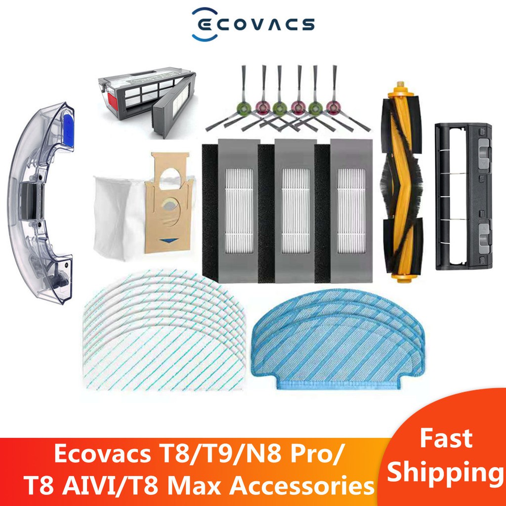 Ecovacs Deebot T8 / T9 / N8pro / T8AIVI phụ kiện / thùng nước / hộp bụi / bộ lọc / chổi bên / miếng lau