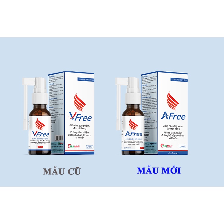 ￼Xịt họng AFree Thái Minh (Chai 30ml) [vfree, afee, vfee, betadine, thảo dược]