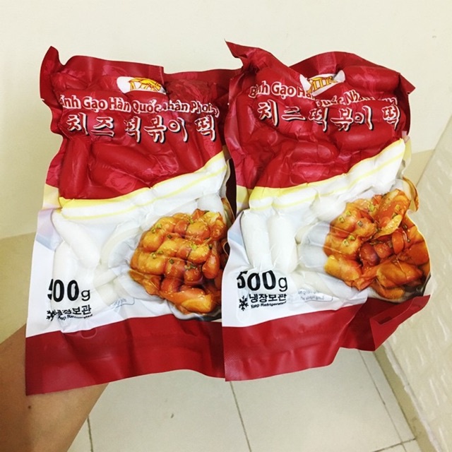 Bánh gạo nhân phomai (phô mai) vỏ trắng,vỏ đỏ Hàn Quốc 500gr