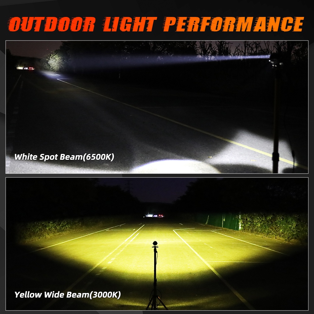 Thanh Đèn LED Hai Màu 3inch 120W 3500K 6000K 12V 24V Cho Moto 4x4 Off-road SUV