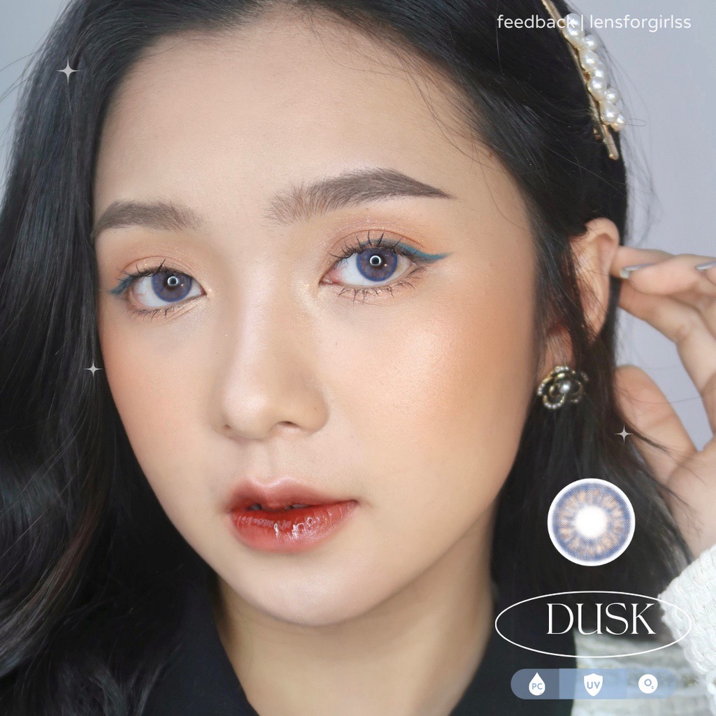 Kính Áp Tròng xanh coban CLOUD DUSK dành cho mắt nhạy cảm - Pc Hydrogel | Hạn sử dụng 6 tháng | Lens cận