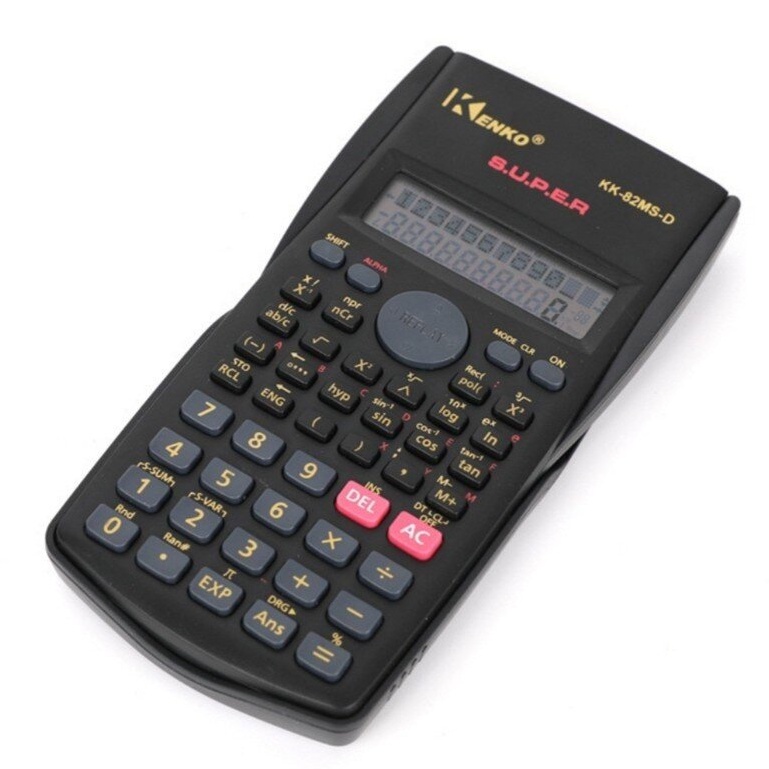 Máy tính cầm tay bỏ túi cho học sinh KENKO 82MS-D nắp trượt tương đương FX 500MS, máy tính tay kế toán, tính tiền giá rẻ