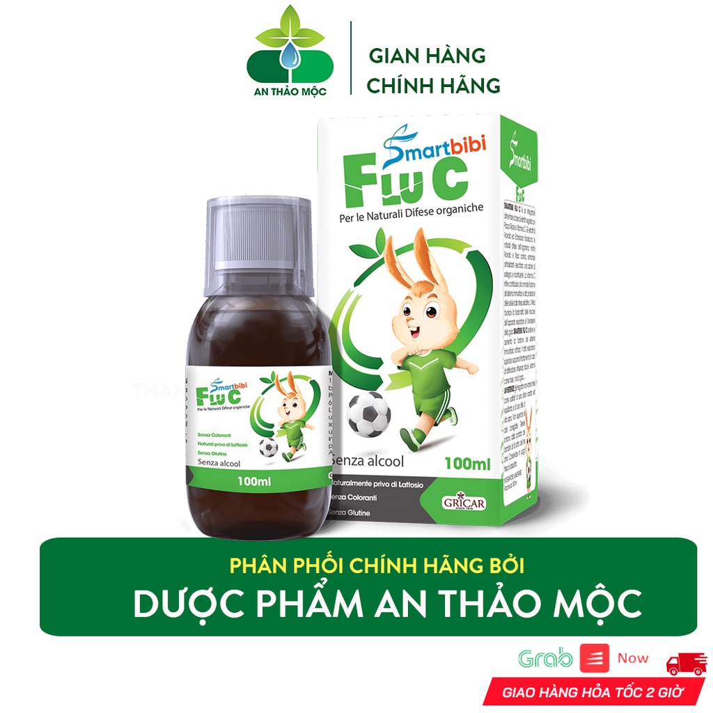 Siro Tăng Đề Kháng Đường Hô Hấp Trên Smartbibi Flu C Giảm Cơn Ho Do Cảm Cúm Giảm Đau Họng Hắt Hơi Cho Trẻ