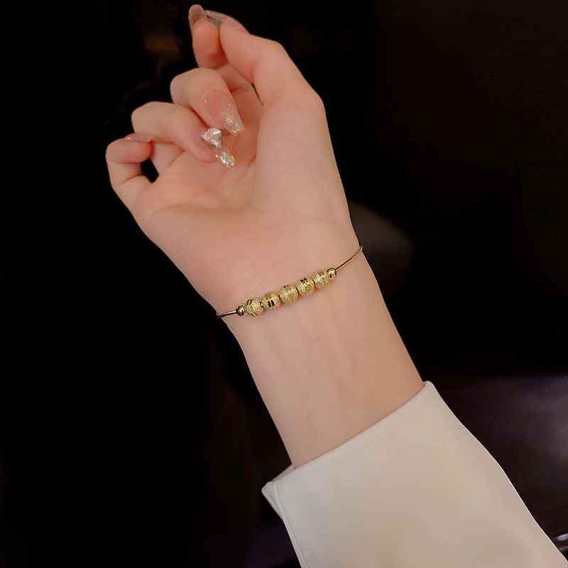 Vòng cổ Thép Titan Mạ Vàng 18K Đính Hạt May Mắn Thời Trang