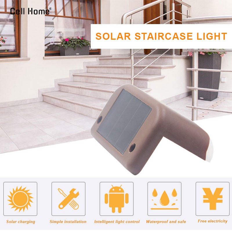 Đèn LED lối đi, cầu thang năng lượng mặt trời chống nước IP65 dùng trong trang trí ngoại thất