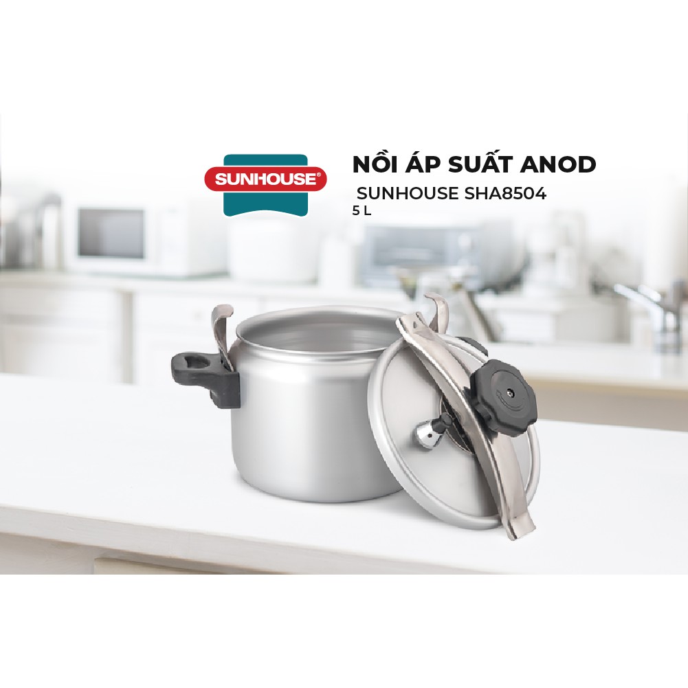 [Mã ELHADEV giảm 4% đơn 300K] Nồi Áp Suất Anod SUNHOUSE SHA8504 5L