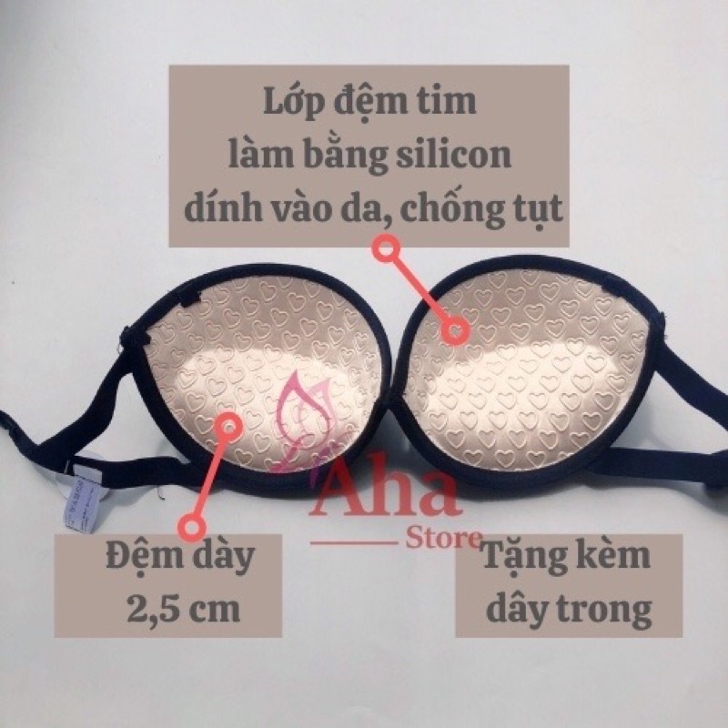 Áo lót A007 quây có gọng mặt đệm silicon chống tụt
