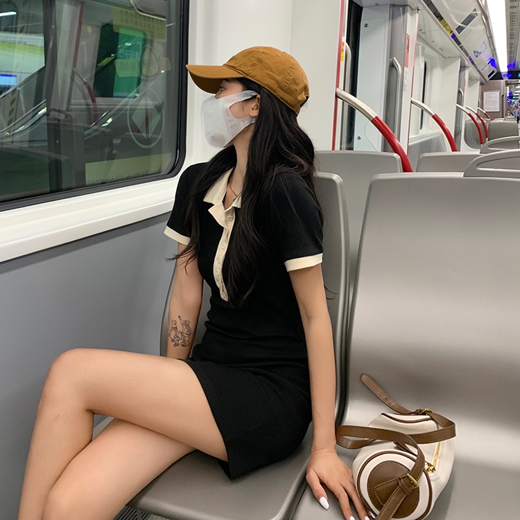 Đầm polo Dáng Ôm Phong Cách Hàn Quốc Thời Trang Mùa Hè Hàng Mới Dành Cho Bạn Nữ