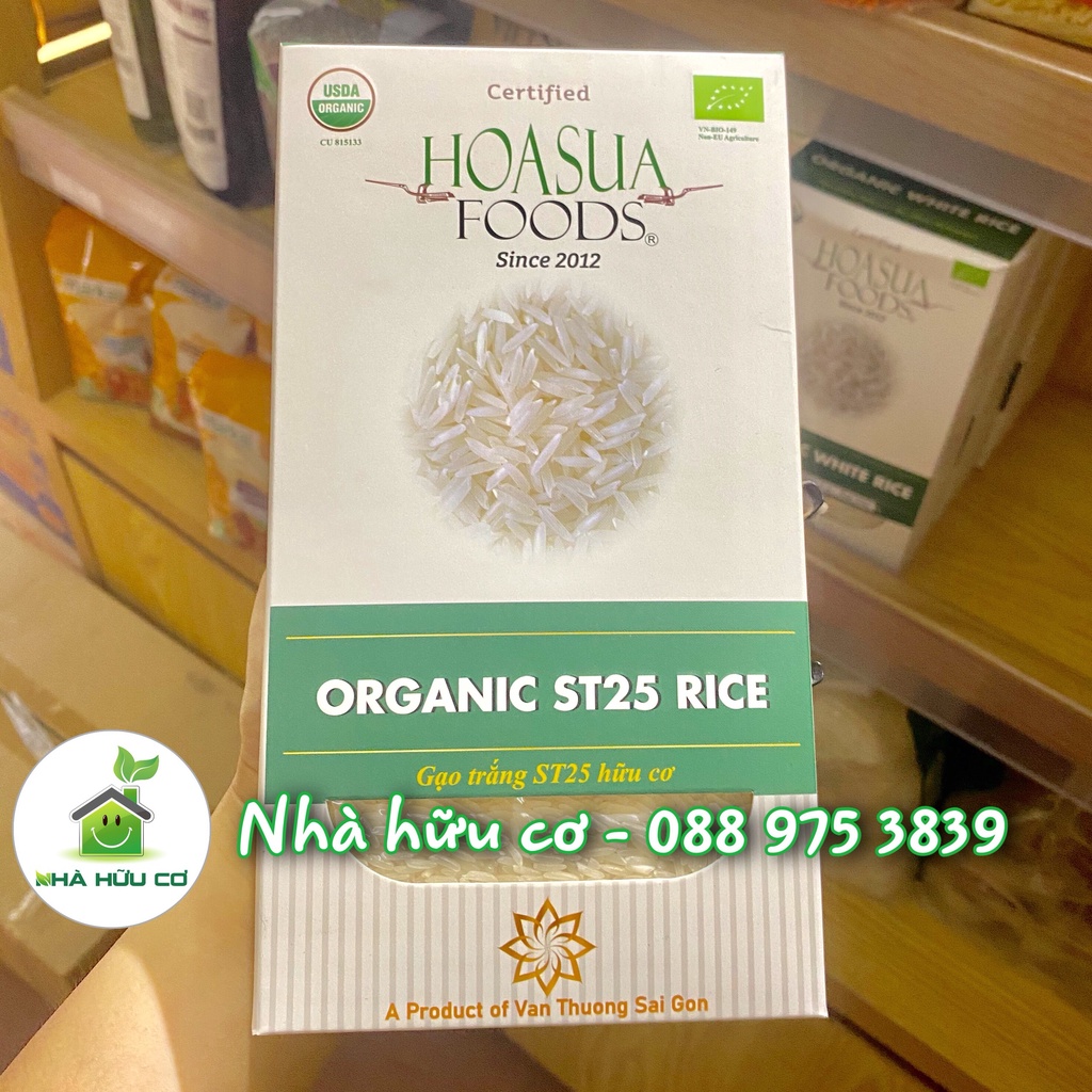GẠO TRẮNG hữu cơ ST25 HOA SỮA 1kg - Date: 15/9/2024 - Nhà hữu cơ
