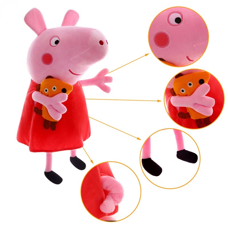 Đồ chơi nhồi bông Hình Heo Peppa Mềm Mại 30cm
