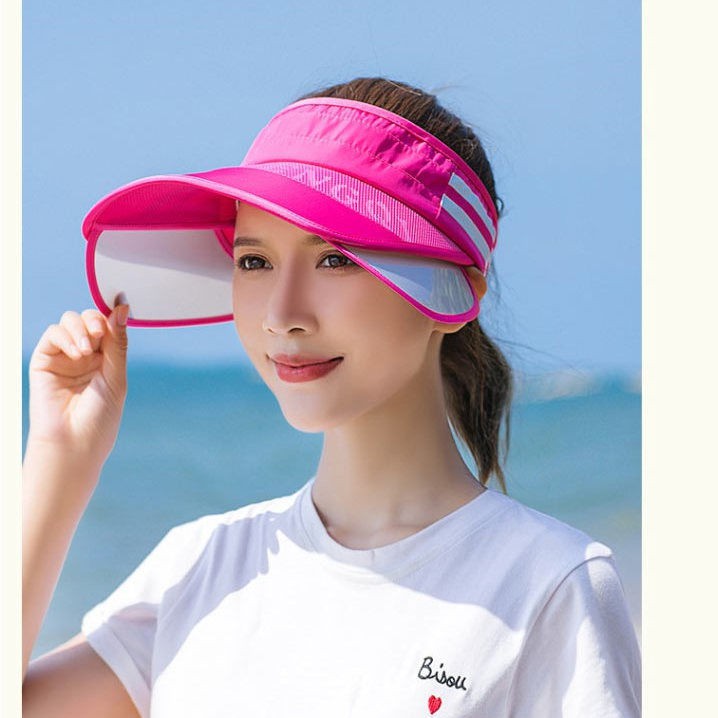 ▽☇☼tấm che nắng chống nữ UV thời trang mùa hè phong cách hàn quốc hợp tất cả các phù mặt mũ vành lớn rỗng trên