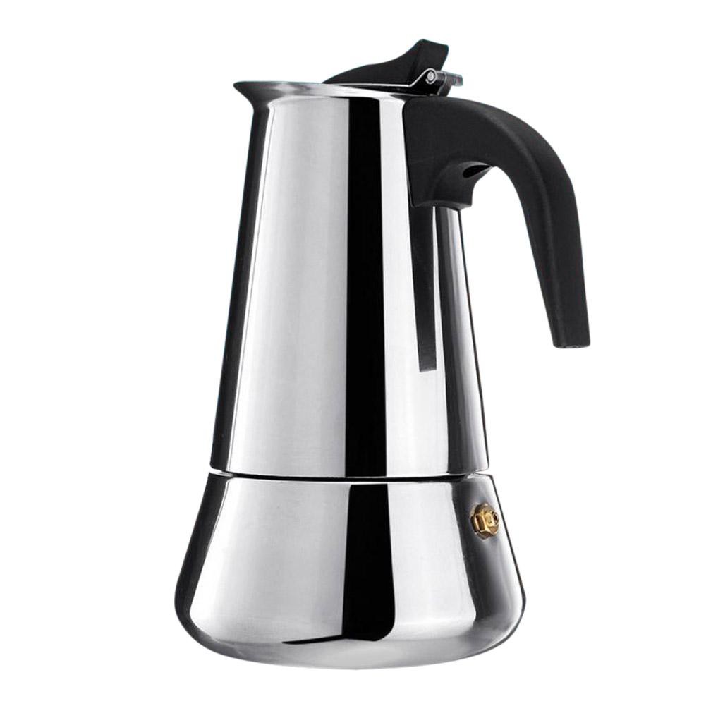 Big Belly Stove Top Mocha Coffee Pot Moka Stainless Steel Coffee Maker