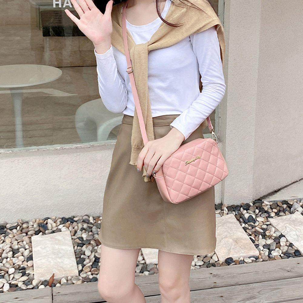 USNOW Túi Đeo Chéo Da PU Thời Trang Hàn Cho Nữ